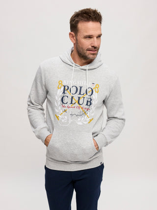 Kingshill Polo Club Hoodie Sweatshirt B - Grey Melange