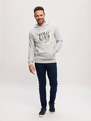 Kingshill Polo Club Hoodie Sweatshirt B - Grey Melange